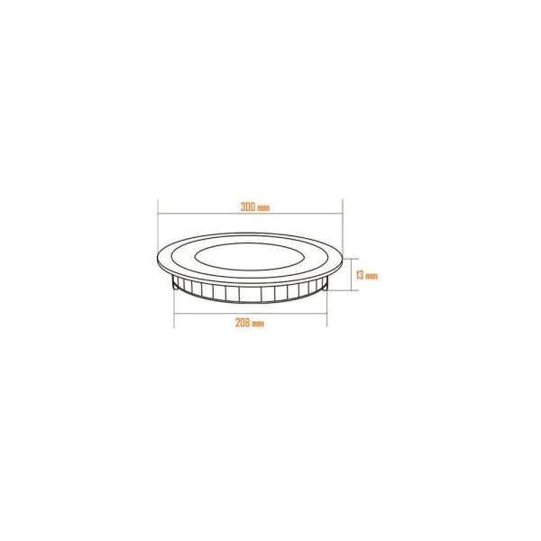 Downlight Empotrar Fijo Blanco 24W Medida