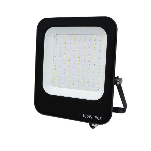 Proyector ECO Negro 100W Luz fría | Foco led exterior | foco proyector led exterior | focos led