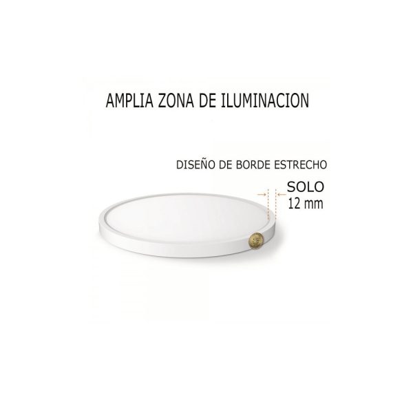 Plafón Slim 18W Blanco Superficie Tamaño