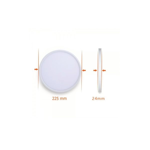 Plafón Slim 18W Blanco Superficie Medida