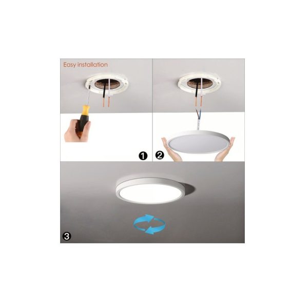 Plafón Slim 18W Blanco Superficie Instalación