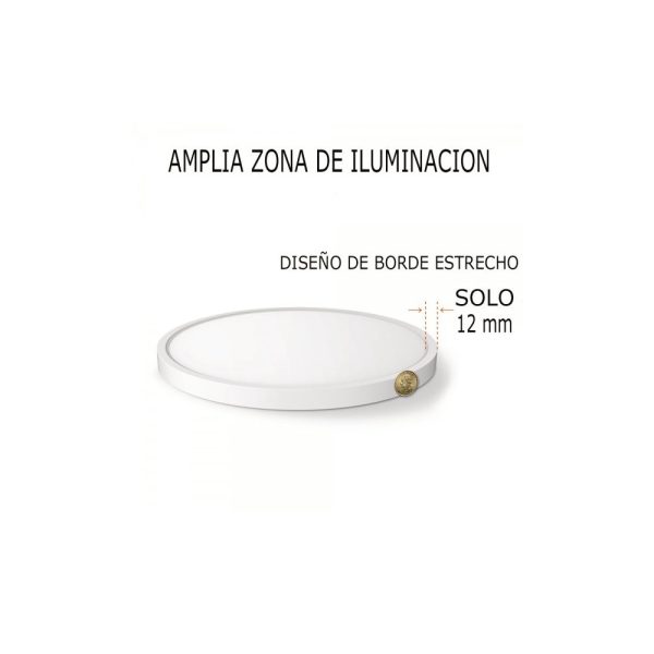 Plafón Slim 36W Blanco Superficie Tamaño
