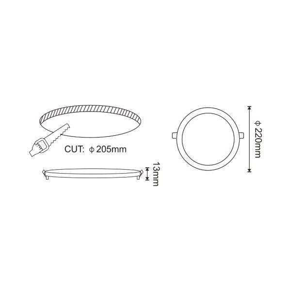 Downlight LED Slim 18W