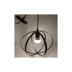 Lámpara Techo Redonda Negra