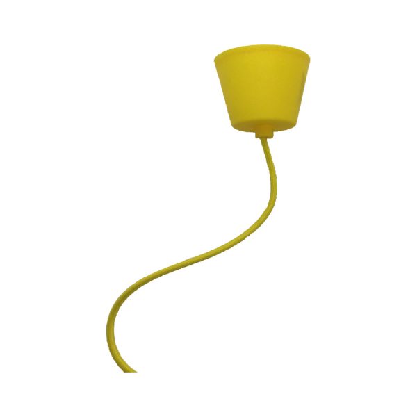 Portalámpara Silicona E27 Amarillo Casquillo