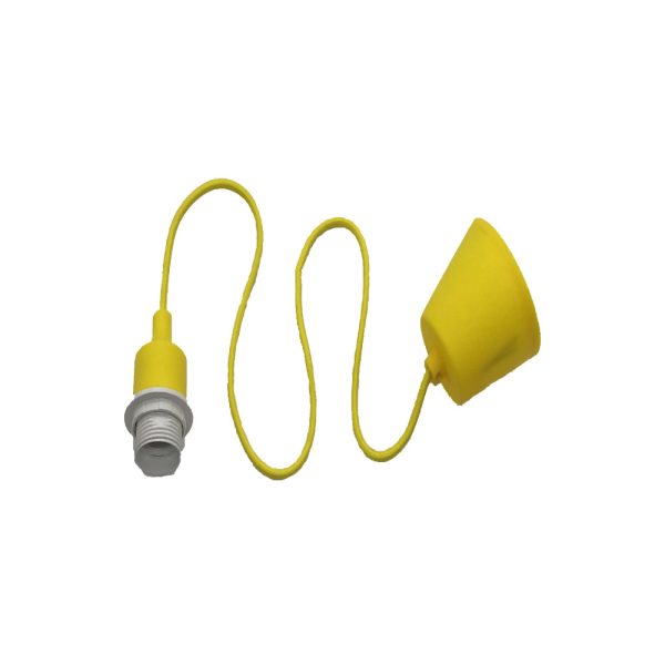 Portalámpara Silicona E27 Amarillo