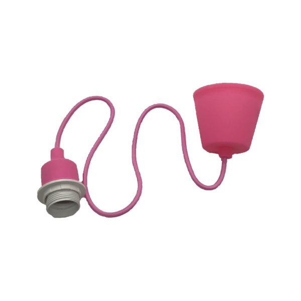 Portalámpara Silicona E27 Rosa