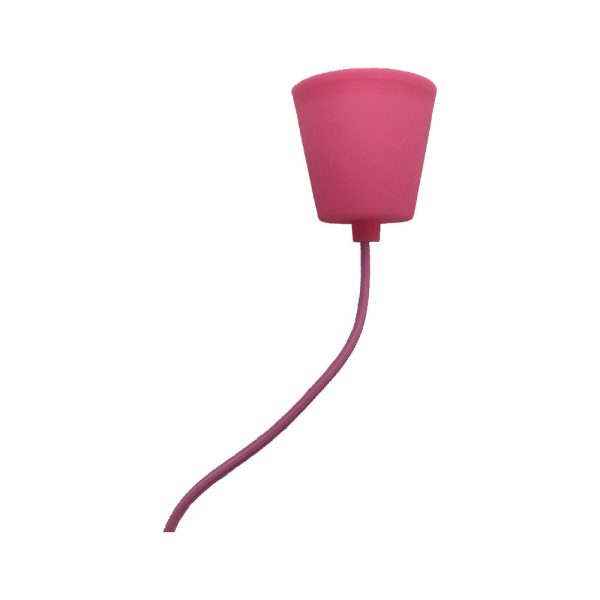 Portalámpara Silicona E27 Rosa Casquillo