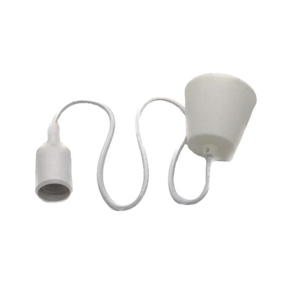 Portalámpara Silicona E27 Blanco