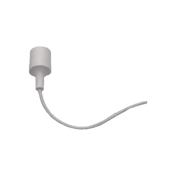 Portalámpara Silicona E27 Blanco Casquillo