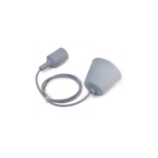 Portalámpara Silicona E27 Gris