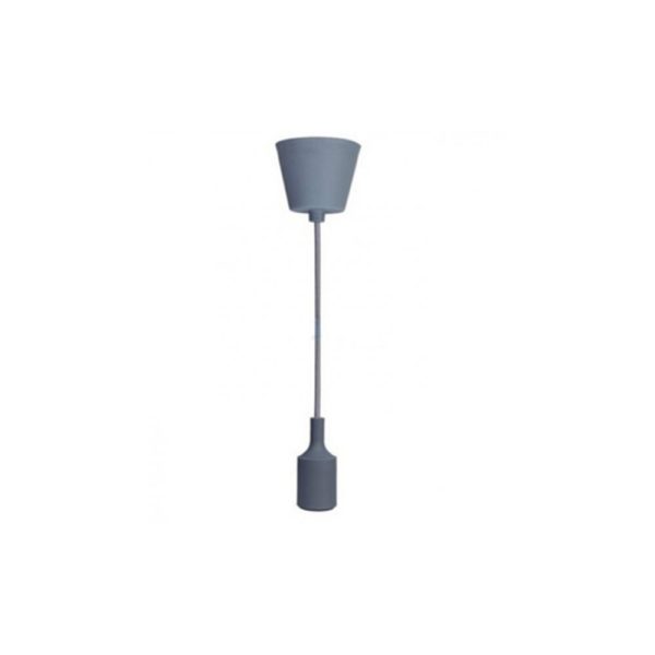 Portalámpara Silicona E27 Gris Extendido