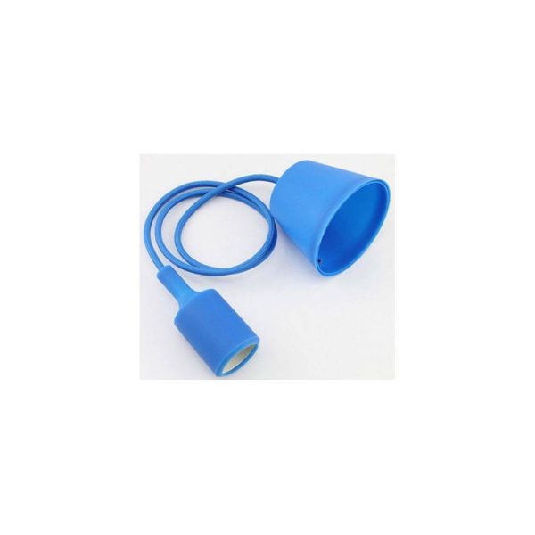 Portalámpara Silicona E27 Azul