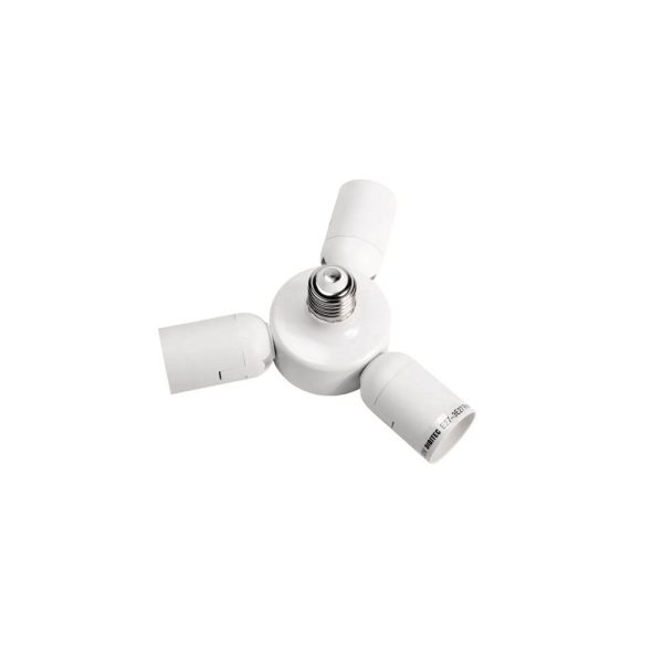 Adaptador E27 a 3xE27 Blanco