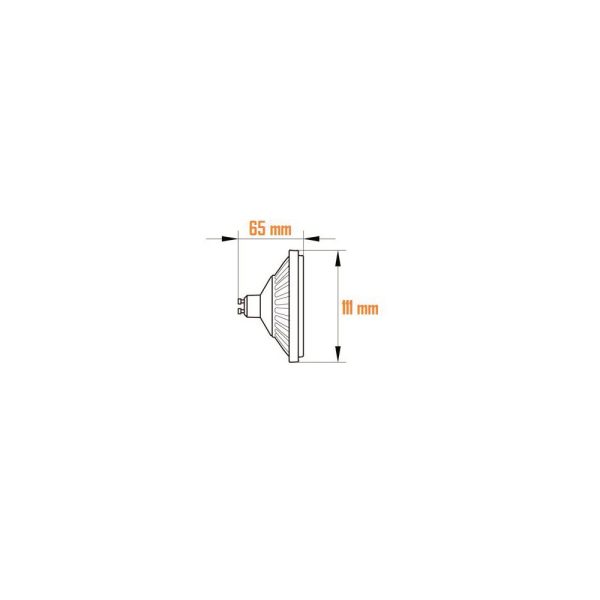 Bombilla AR111 GU10 15W Luz neutra Medida
