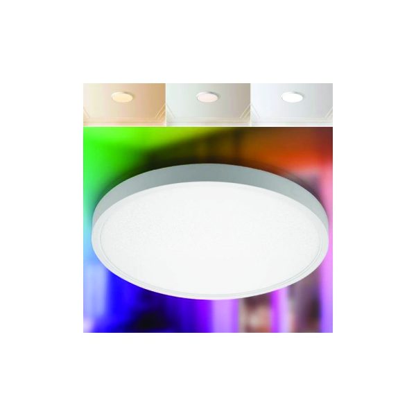 Plafón Superficie 20W RGB CCT Blanco