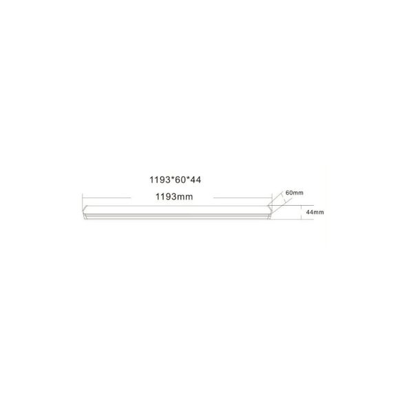 Barra Lineal Transparente 120cm Conectable Luz fría Medida