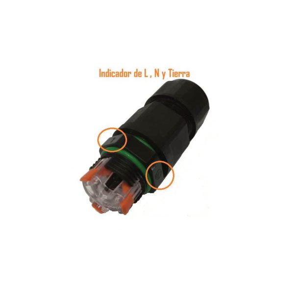 Prensaestopas Negro Exterior 88mm Indicador