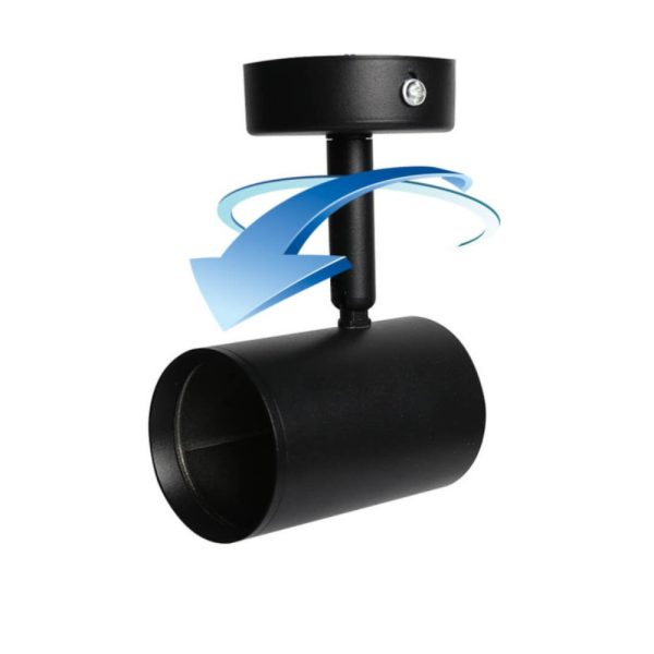 Foco Negro E20 GU10 De Pared Movilidad