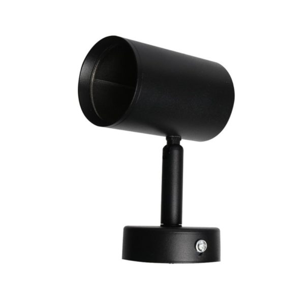 Foco Negro E20 GU10 De Pared Inclinado