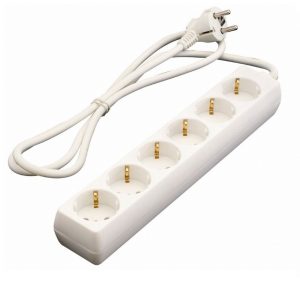 Regleta Base 6 Tomas Blanco 5 Metros Longitud Cable