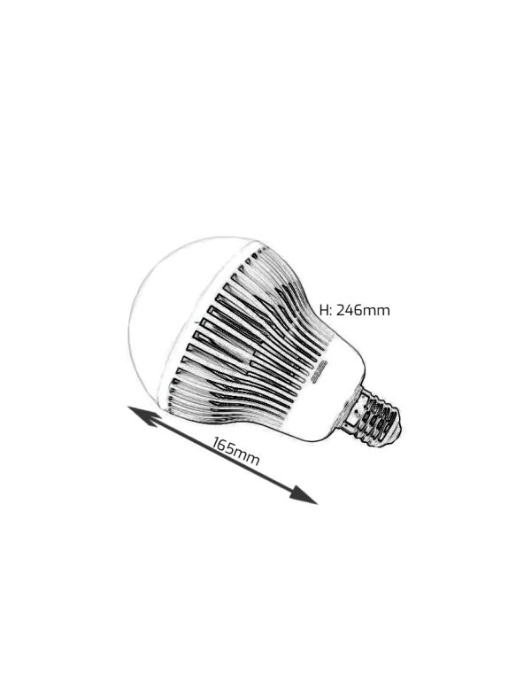 Bombilla E40 50W Luz neutra Medida