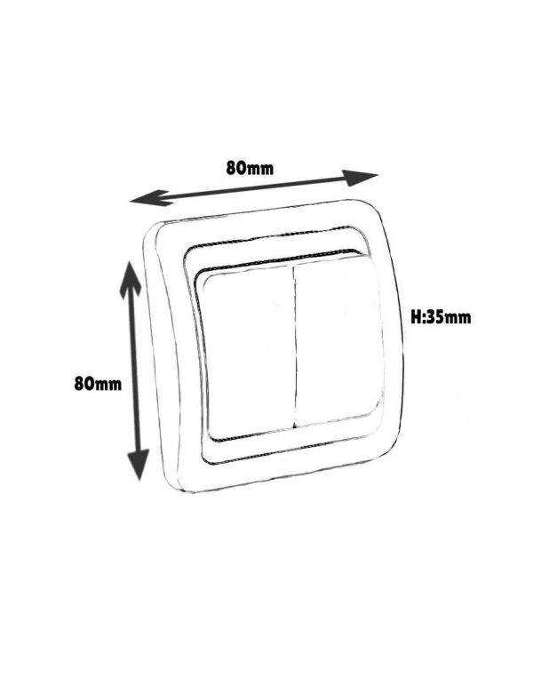 Interruptor Simple Pared Blanco Medida