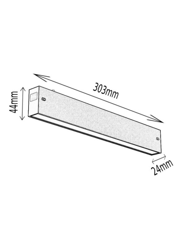 Luminaria Lineal Carril Mágico 12W Negro