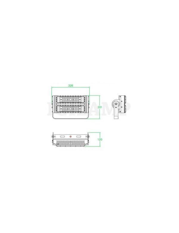 Proyector Lineal FL6 100W Luz neutra Medida