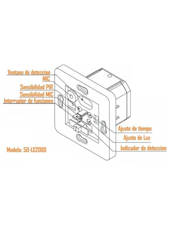 Sensor Movimiento y Sonido Blanco Funcionamiento