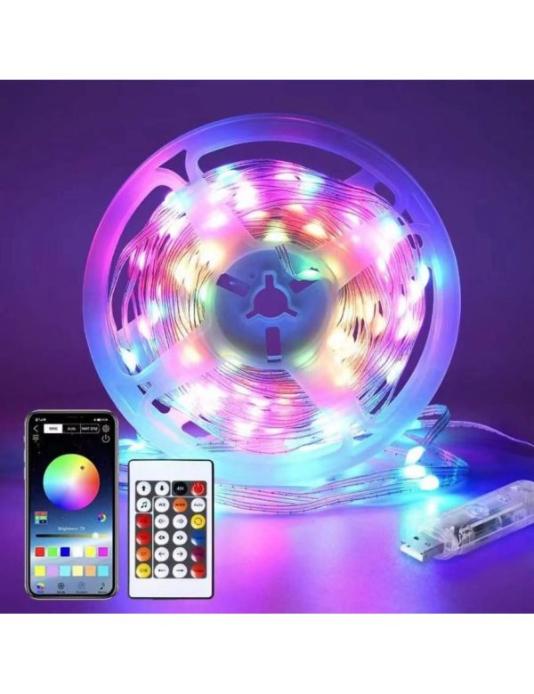 Tira LED RGB Conexión USB | luces de Navidad RGB | Luces de colores | Sincronización Música