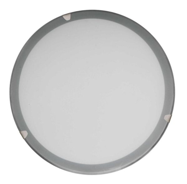 Plafón 3472-250 Redondo Cristal Borde Gris