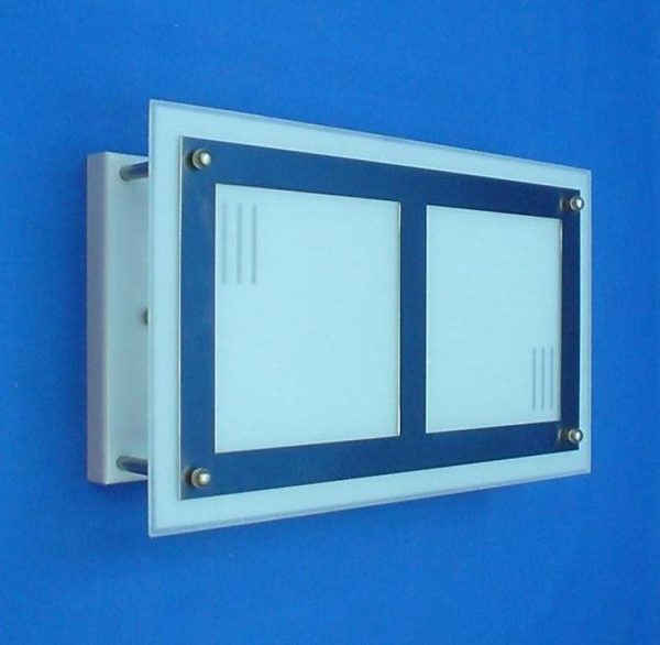 Plafón 6302-2 Rectangular Cristal Bombilla E27