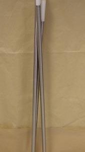 Lámpara de Pie 080-P3 Cuadrado Blanco Cristal Acabado Inox