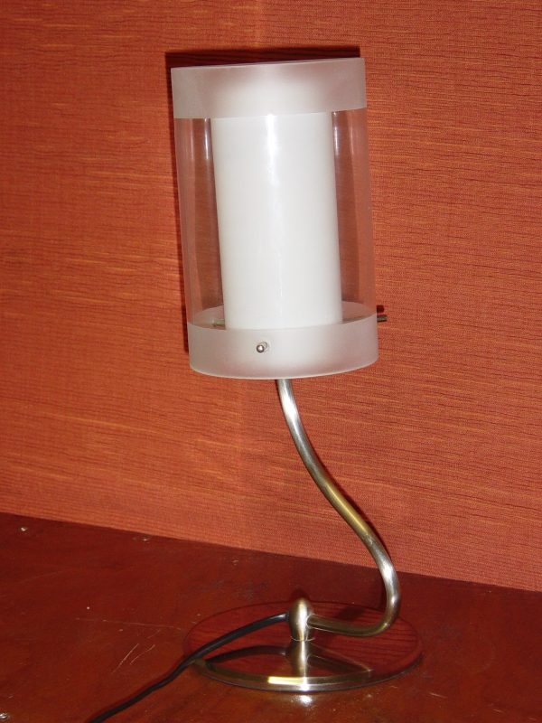 Lámpara de mesa MT03 Redonda Blanca Cristal Bombilla E27