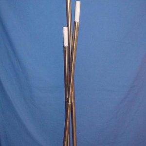 Lámpara de Pie 2614 Cuadrado Blanco Cristal Acabado Inox Bombilla G4