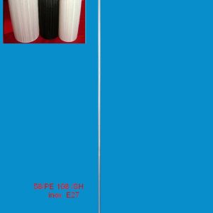 Lámpara de Pie PE108 Base Redonda Aluminio Cristal Blanco o Negro Bombilla E27