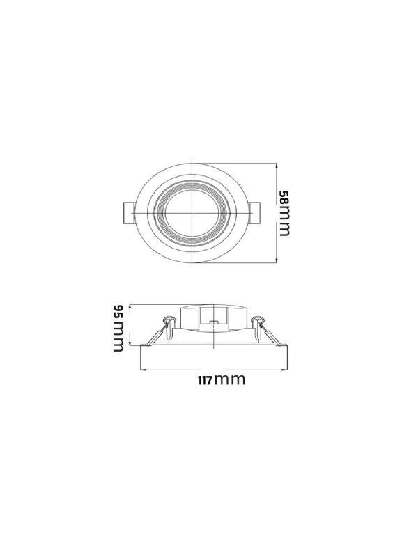 Downlight Empotrar Redondo 10W OS Medida