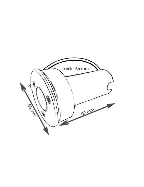 Foco Empotrar Suelo 3W Inox Medida