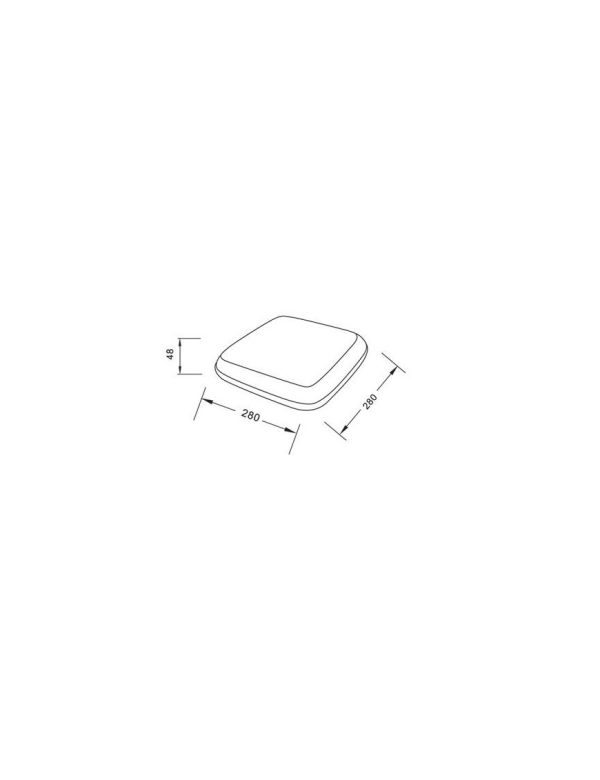 Plafón Cuadrado 24W Medida