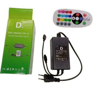 Kit Transformador y Mando 12V 72W RGB