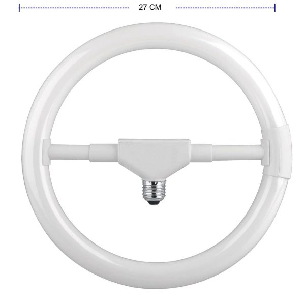 Tubo Circular 32W Casquillo E27 Medida