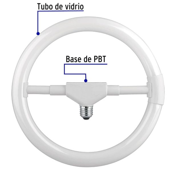 Tubo Circular 32W Casquillo E27 Especificaciones