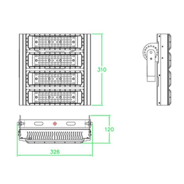 Proyector Lineal LG 200W Gris Luz neutra Medida
