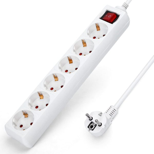 Regleta Base 6 Tomas Con Interruptor Enchufe