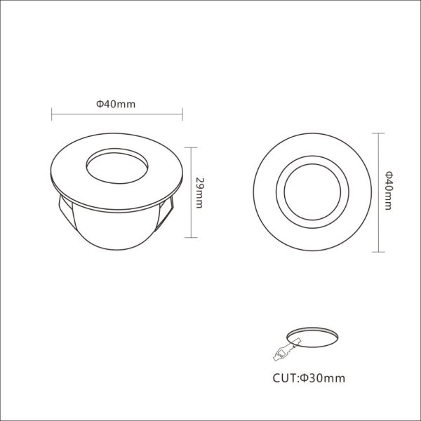Foquito LED 3W / 55-L2-3W-6K - Imagen 2