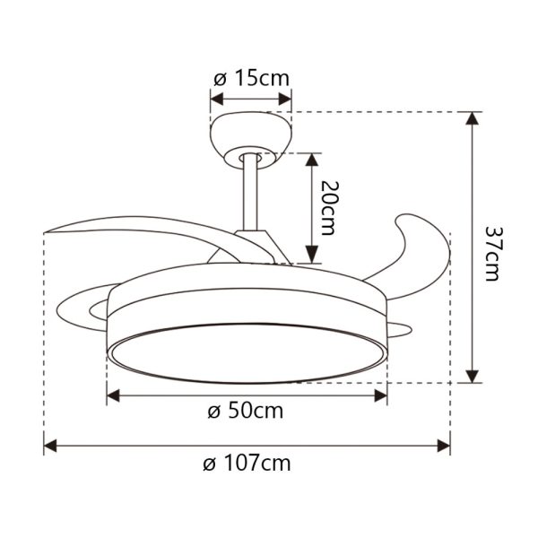 Ventilador Malta Blanco - Imagen 2