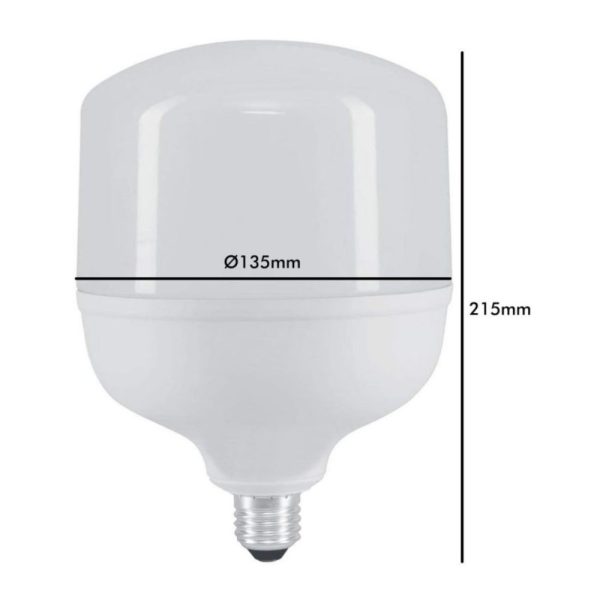 Bombilla T135 E27 50W 6500LM 5000K Blanca / T135-50W-5K / LB50W-CW - Imagen 2