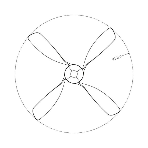 Ventilador 4 Palas Negro / LEDFAN-0101BK3CCT - Imagen 3