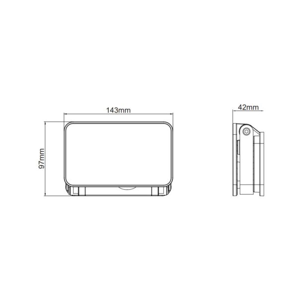 Proyector Solar 60W Negro ALR-P1510-CCTS - Imagen 2